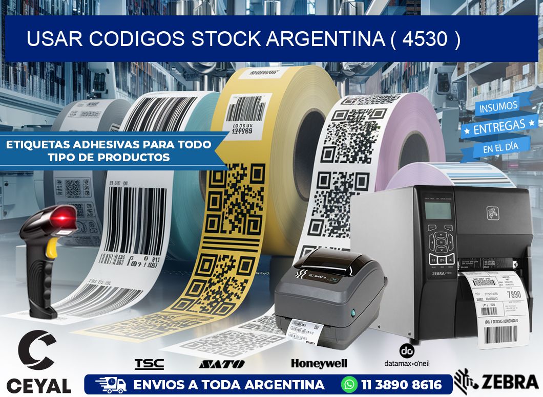 USAR CODIGOS STOCK ARGENTINA ( 4530 )