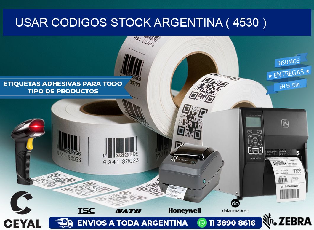 USAR CODIGOS STOCK ARGENTINA ( 4530 )