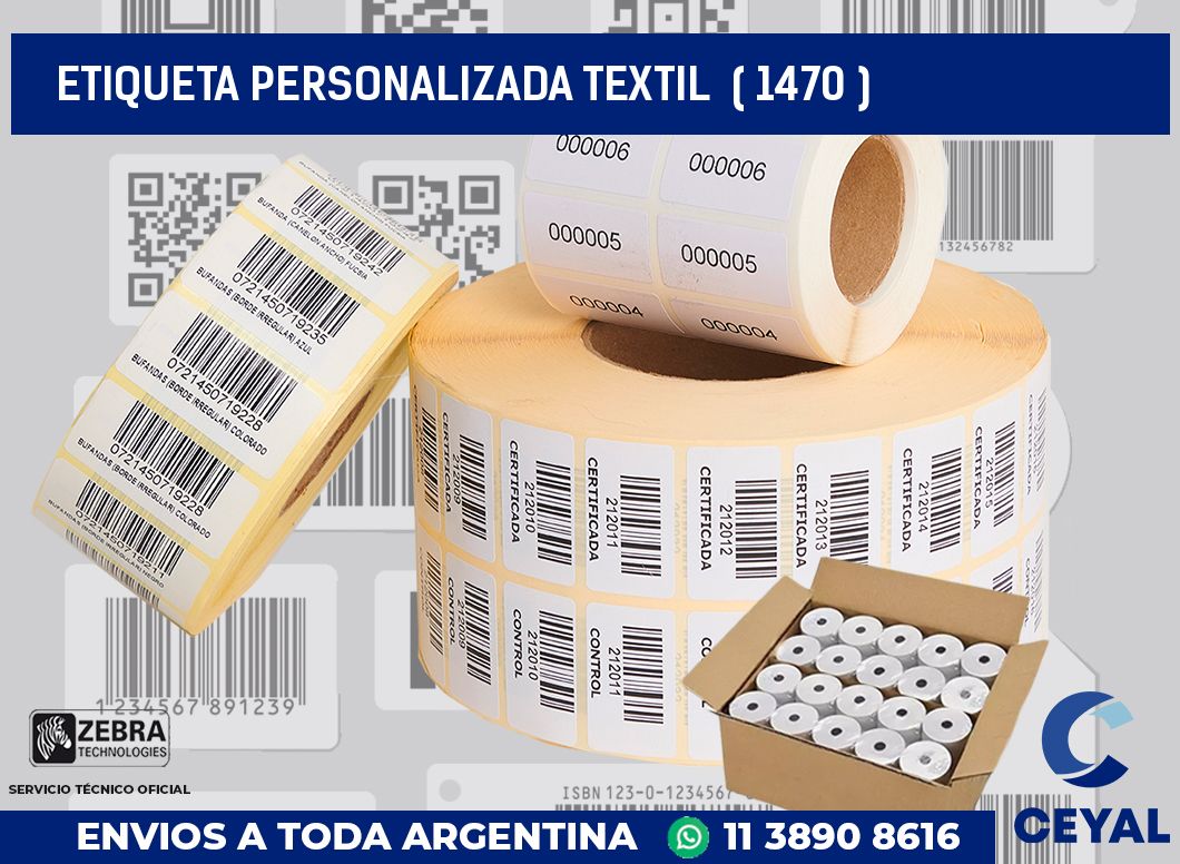 ETIQUETA PERSONALIZADA TEXTIL  ( 1470 )