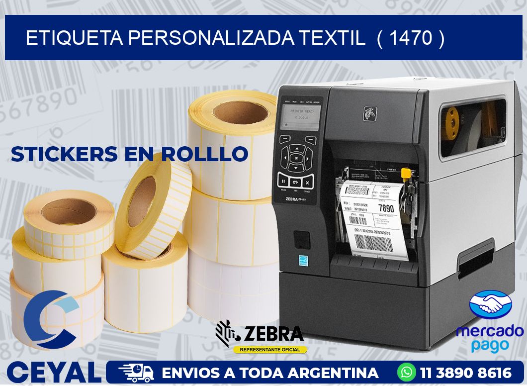 ETIQUETA PERSONALIZADA TEXTIL  ( 1470 )