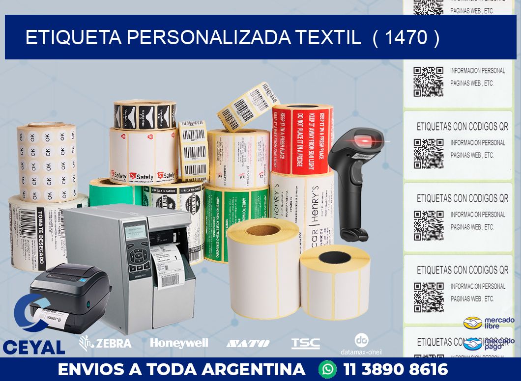 ETIQUETA PERSONALIZADA TEXTIL  ( 1470 )