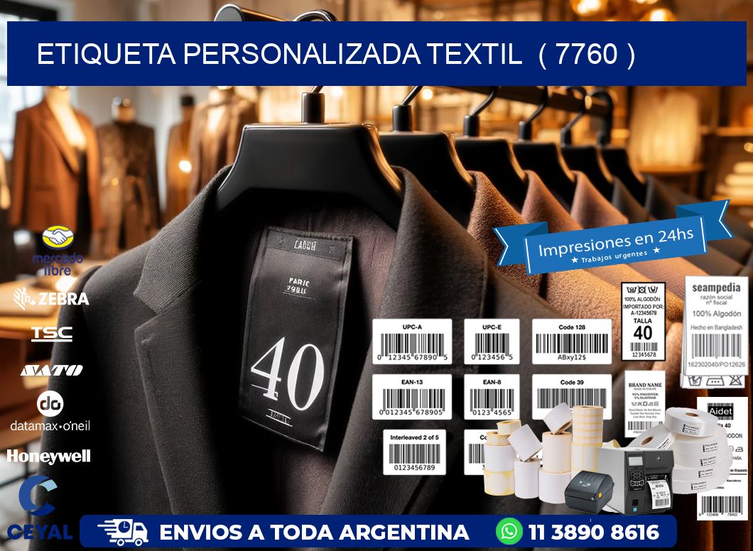 ETIQUETA PERSONALIZADA TEXTIL  ( 7760 )