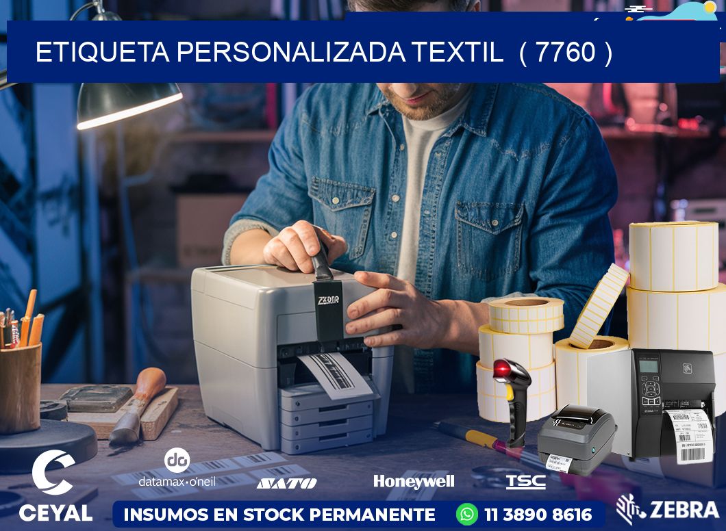 ETIQUETA PERSONALIZADA TEXTIL  ( 7760 )