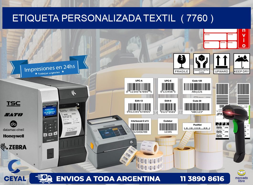 ETIQUETA PERSONALIZADA TEXTIL  ( 7760 )