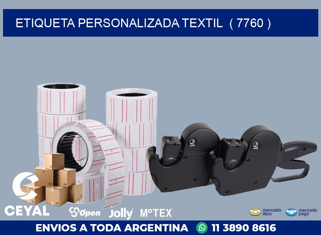 ETIQUETA PERSONALIZADA TEXTIL  ( 7760 )