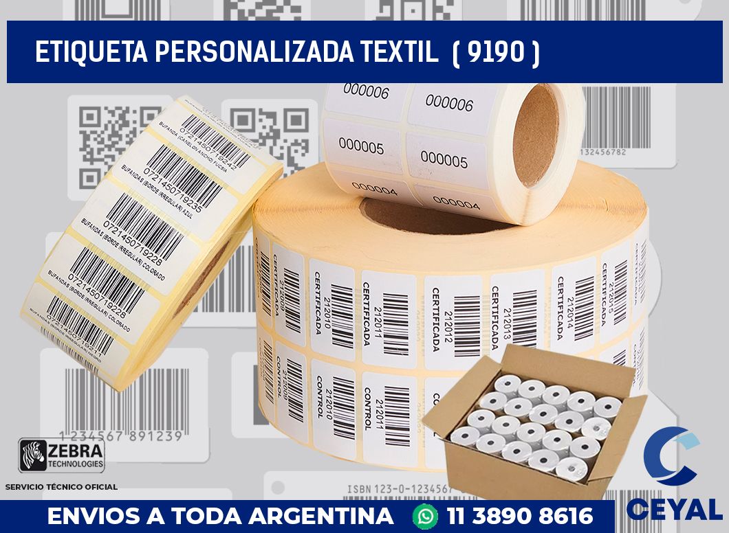 ETIQUETA PERSONALIZADA TEXTIL  ( 9190 )