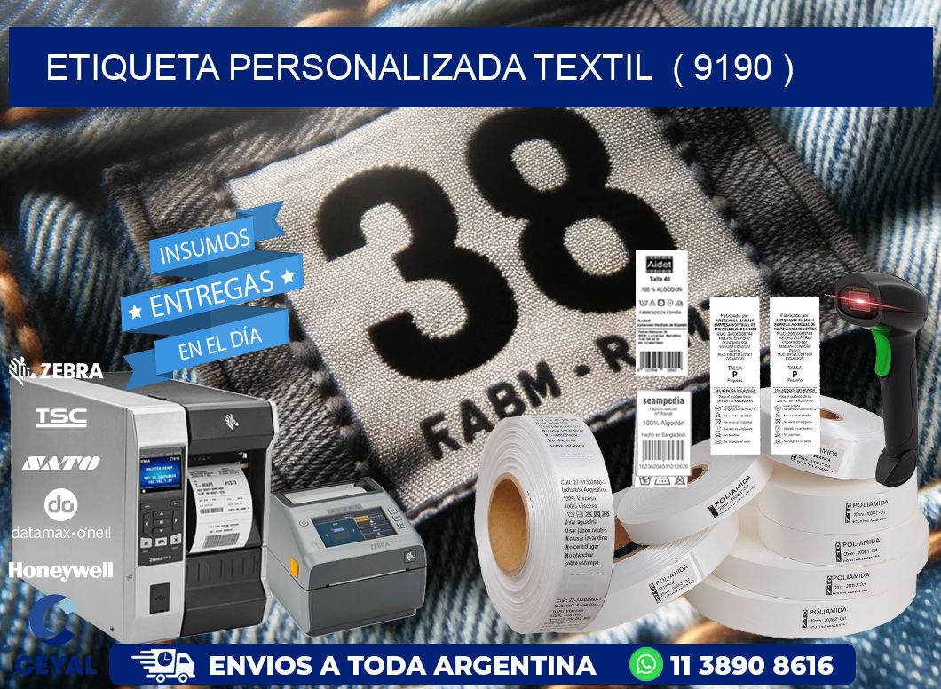 ETIQUETA PERSONALIZADA TEXTIL  ( 9190 )