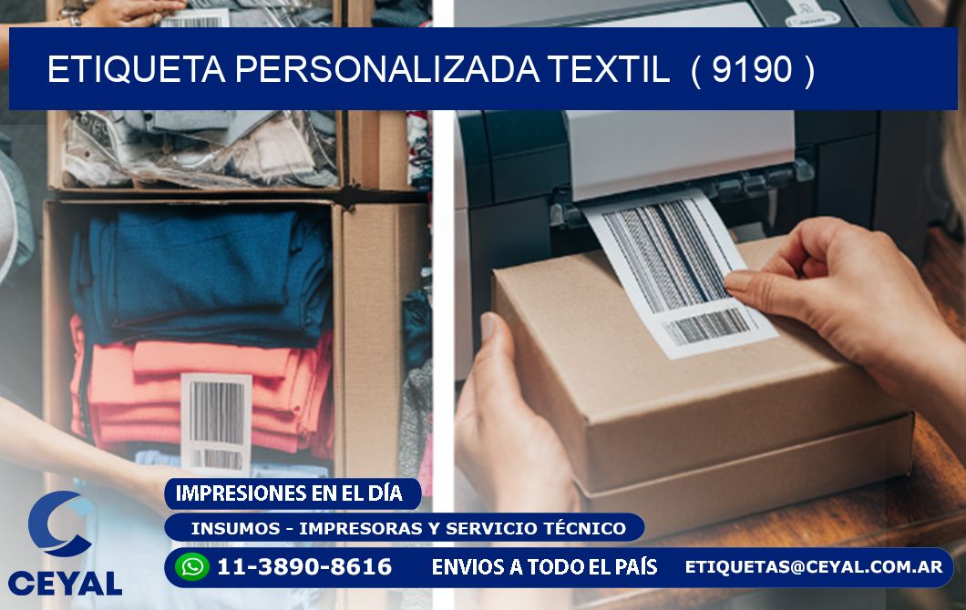 ETIQUETA PERSONALIZADA TEXTIL  ( 9190 )