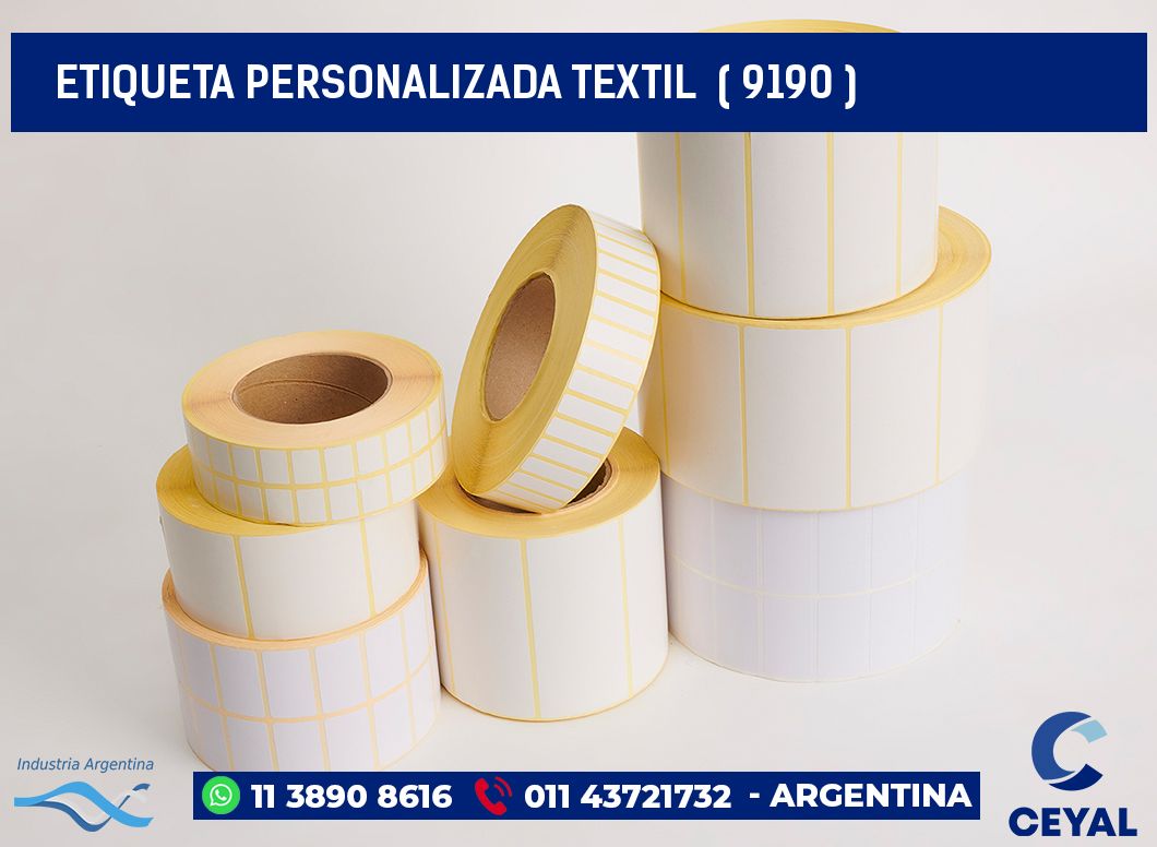 ETIQUETA PERSONALIZADA TEXTIL  ( 9190 )