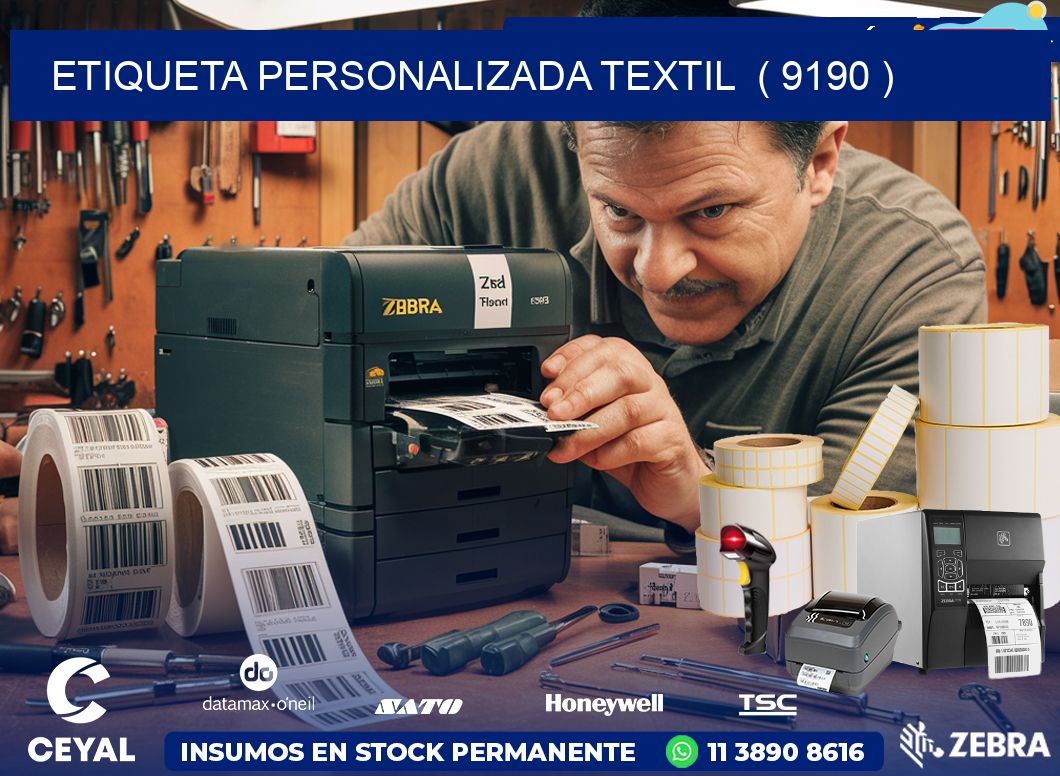 ETIQUETA PERSONALIZADA TEXTIL  ( 9190 )