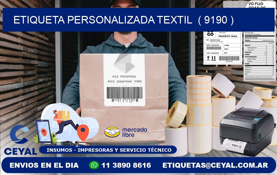 ETIQUETA PERSONALIZADA TEXTIL  ( 9190 )