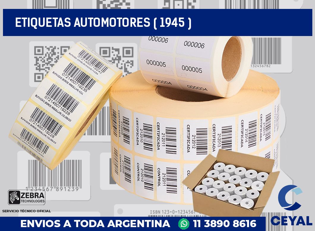 ETIQUETAS AUTOMOTORES ( 1945 )