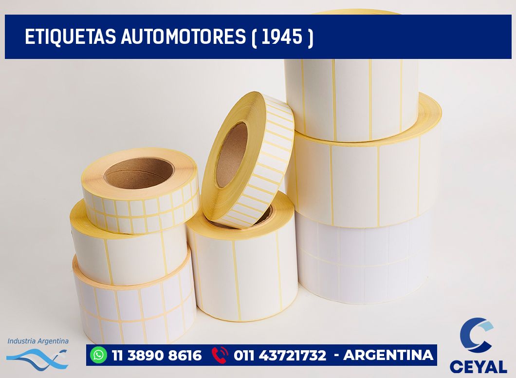 ETIQUETAS AUTOMOTORES ( 1945 )