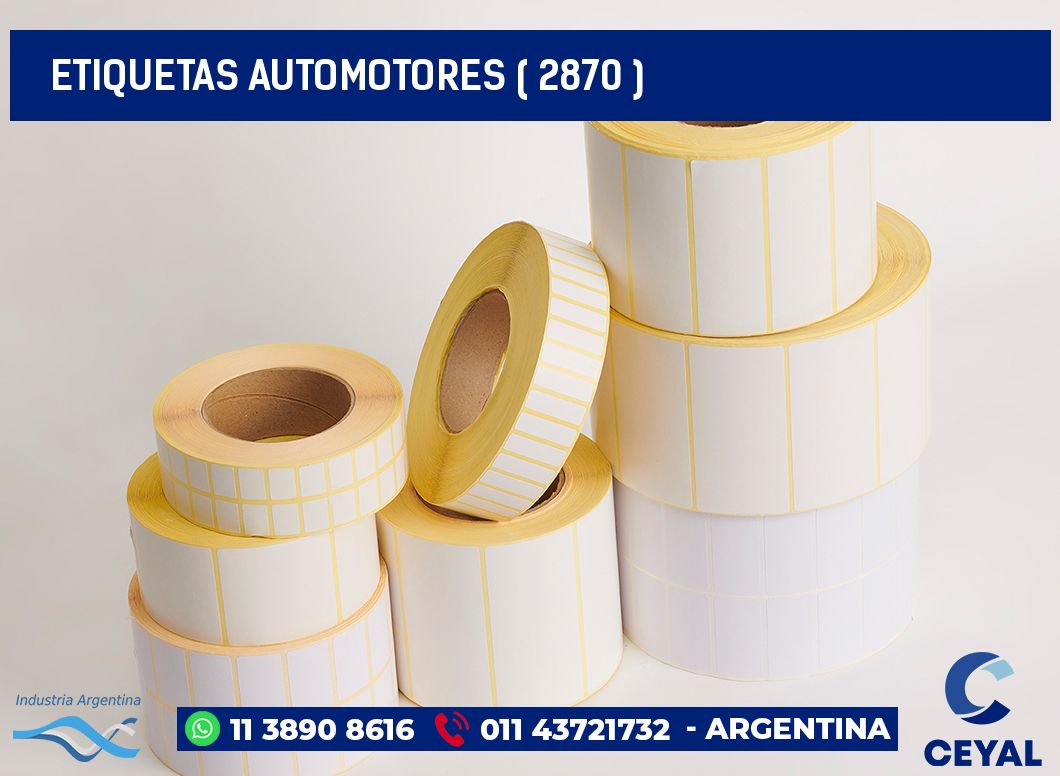 ETIQUETAS AUTOMOTORES ( 2870 )