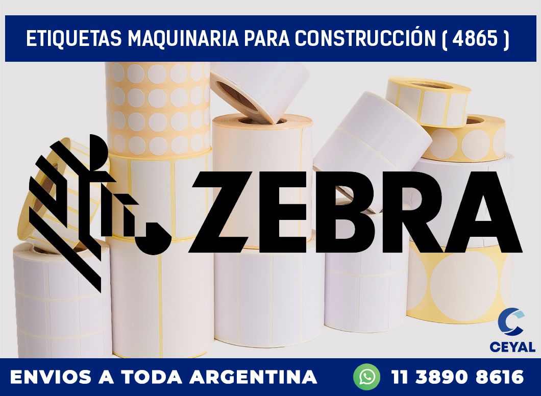 ETIQUETAS MAQUINARIA PARA CONSTRUCCIÓN ( 4865 )