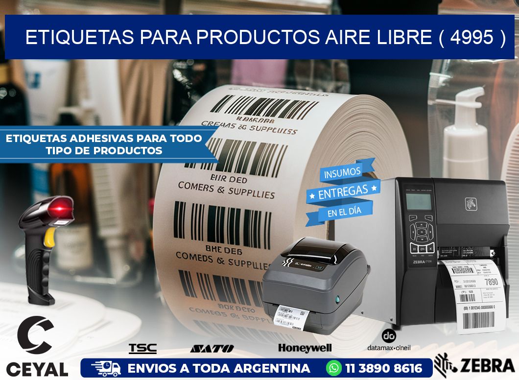 ETIQUETAS PARA PRODUCTOS AIRE LIBRE ( 4995 )