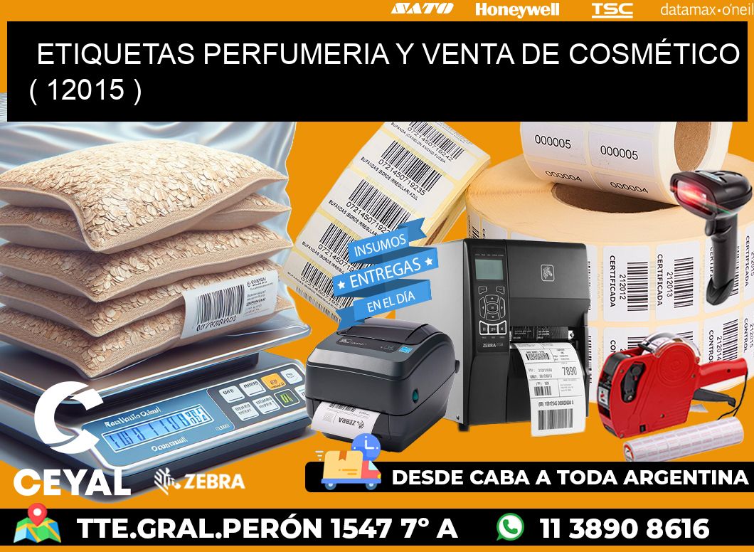 ETIQUETAS PERFUMERIA Y VENTA DE COSMÉTICO ( 12015 )