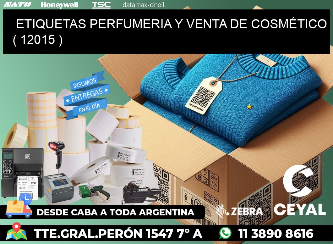 ETIQUETAS PERFUMERIA Y VENTA DE COSMÉTICO ( 12015 )