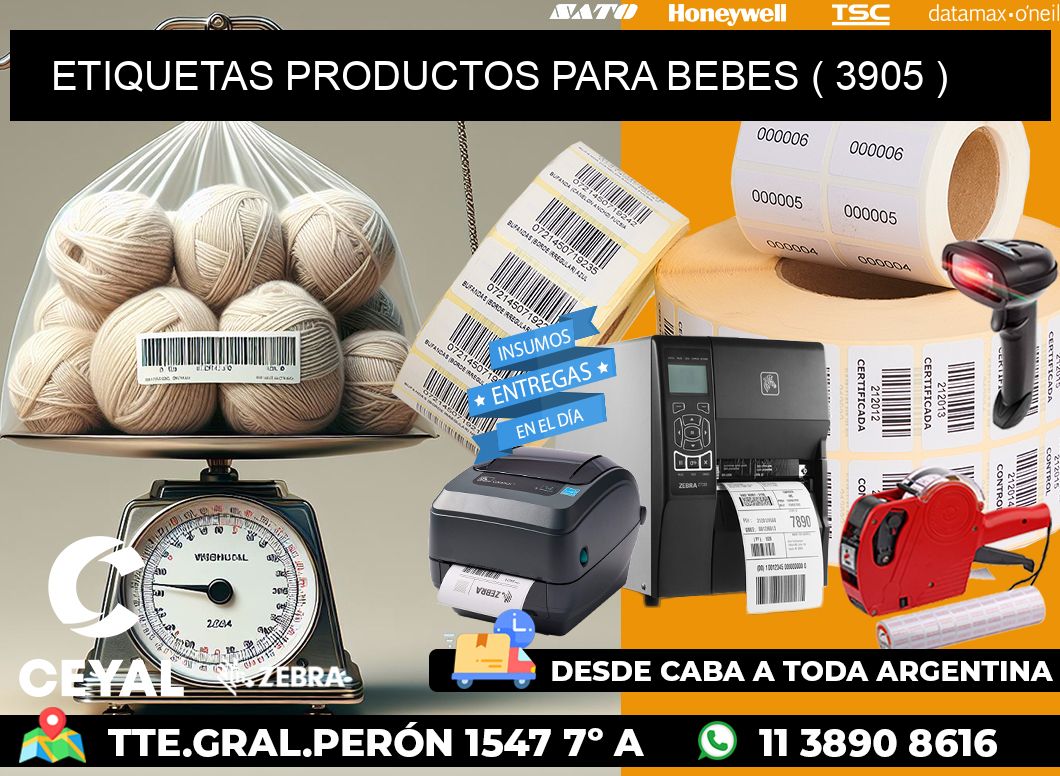 ETIQUETAS PRODUCTOS PARA BEBES ( 3905 )