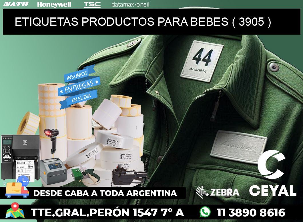 ETIQUETAS PRODUCTOS PARA BEBES ( 3905 )