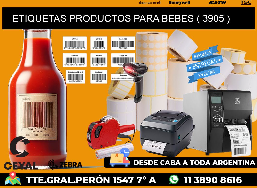 ETIQUETAS PRODUCTOS PARA BEBES ( 3905 )