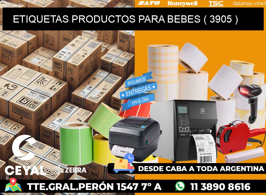 ETIQUETAS PRODUCTOS PARA BEBES ( 3905 )