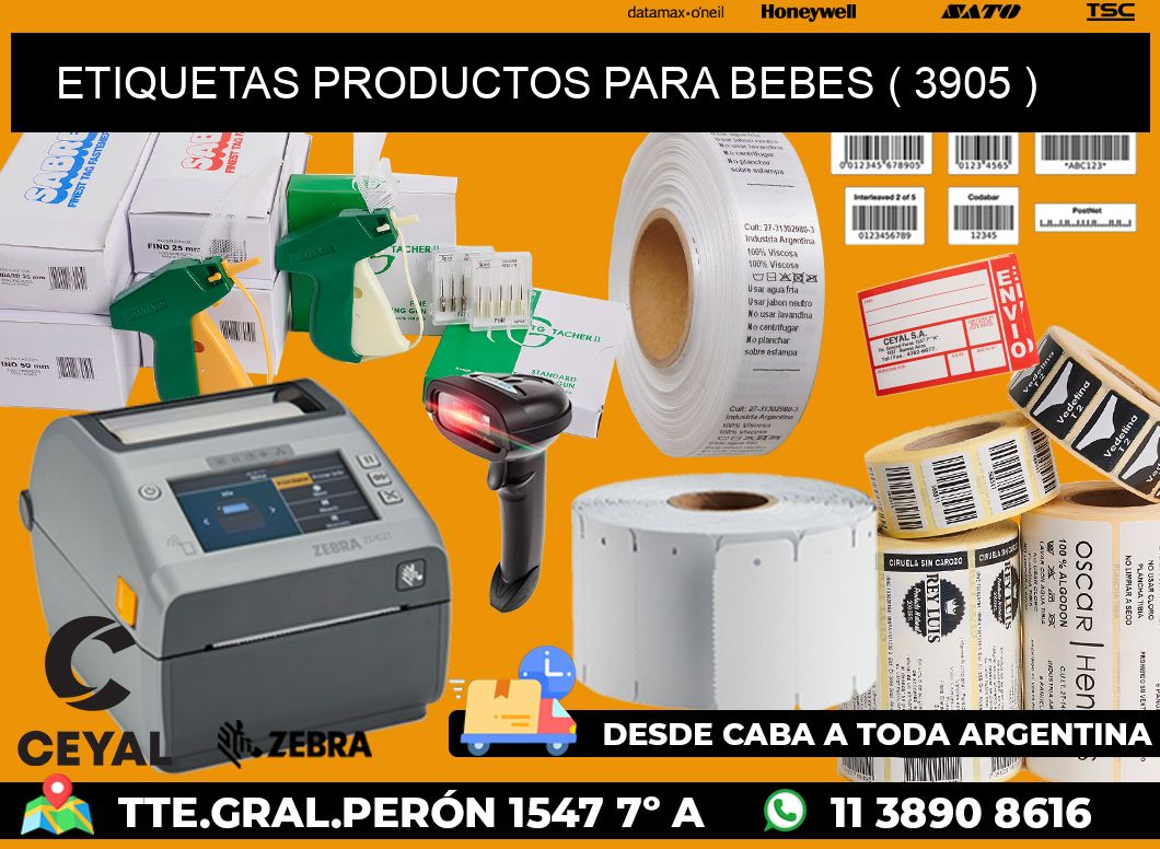 ETIQUETAS PRODUCTOS PARA BEBES ( 3905 )