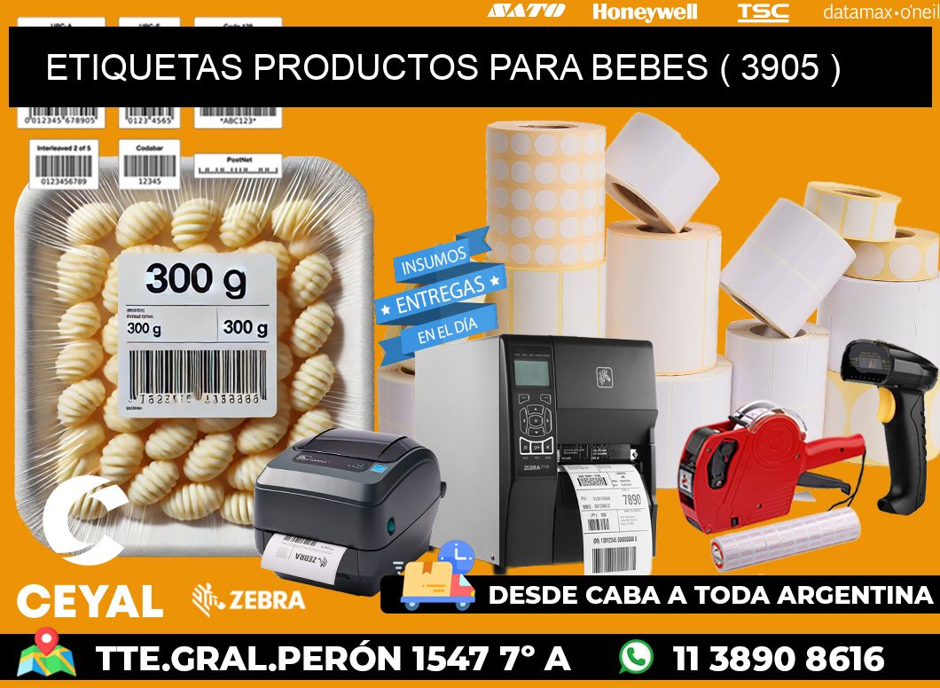 ETIQUETAS PRODUCTOS PARA BEBES ( 3905 )