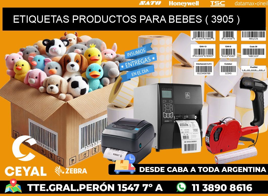 ETIQUETAS PRODUCTOS PARA BEBES ( 3905 )