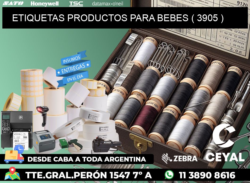 ETIQUETAS PRODUCTOS PARA BEBES ( 3905 )