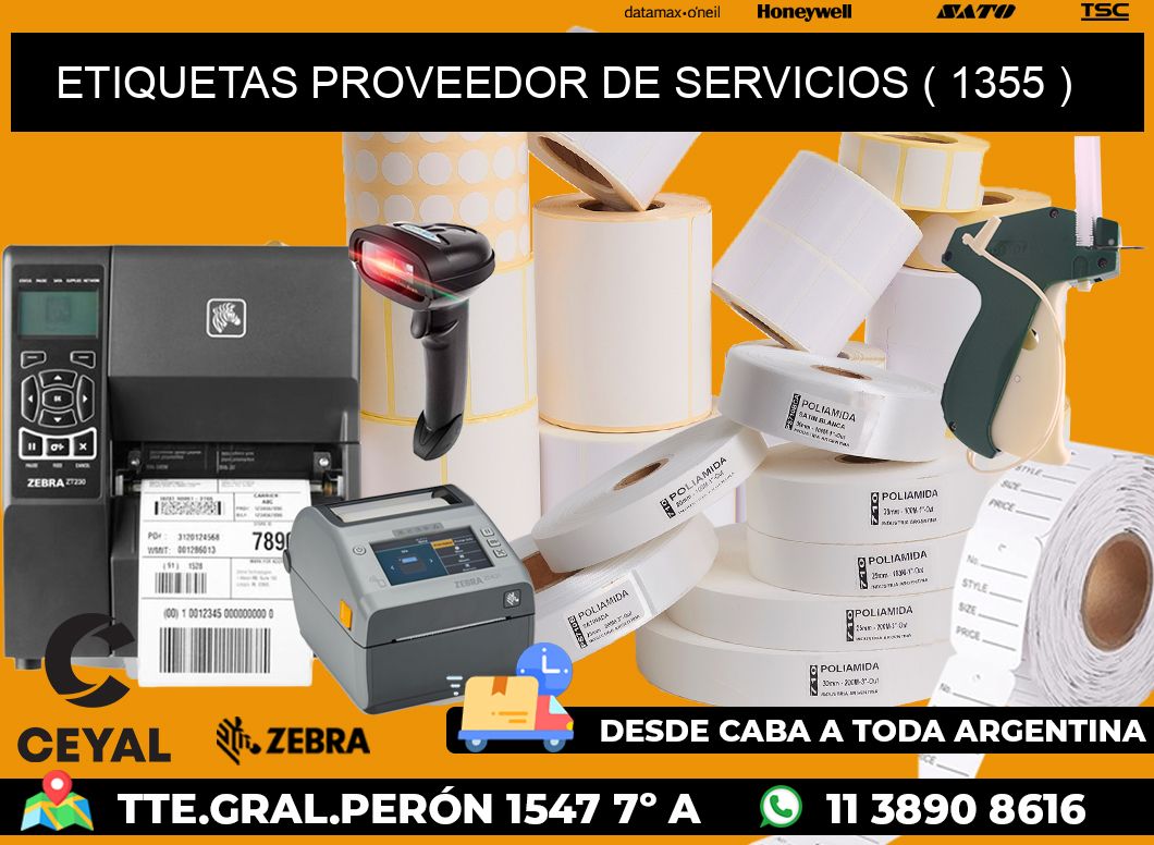 ETIQUETAS PROVEEDOR DE SERVICIOS ( 1355 )