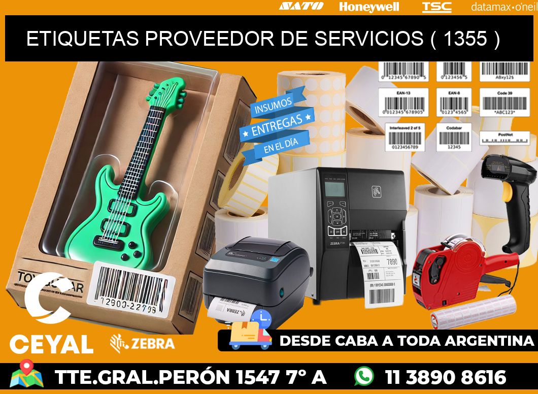 ETIQUETAS PROVEEDOR DE SERVICIOS ( 1355 )