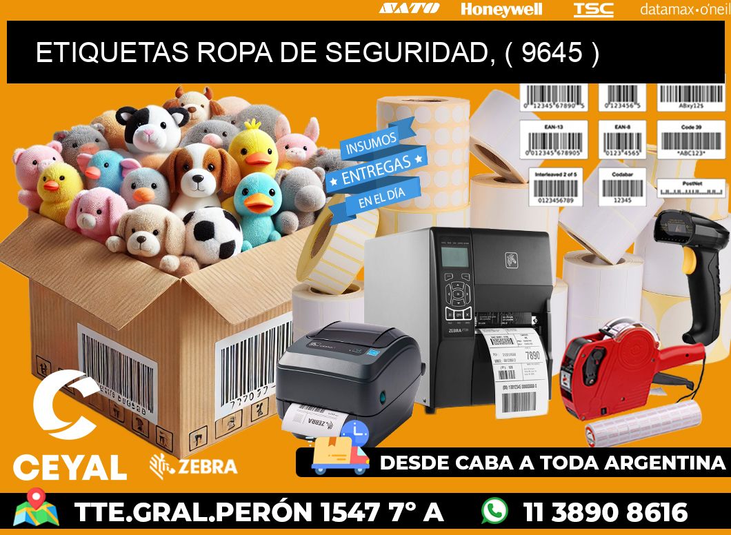 ETIQUETAS ROPA DE SEGURIDAD, ( 9645 )