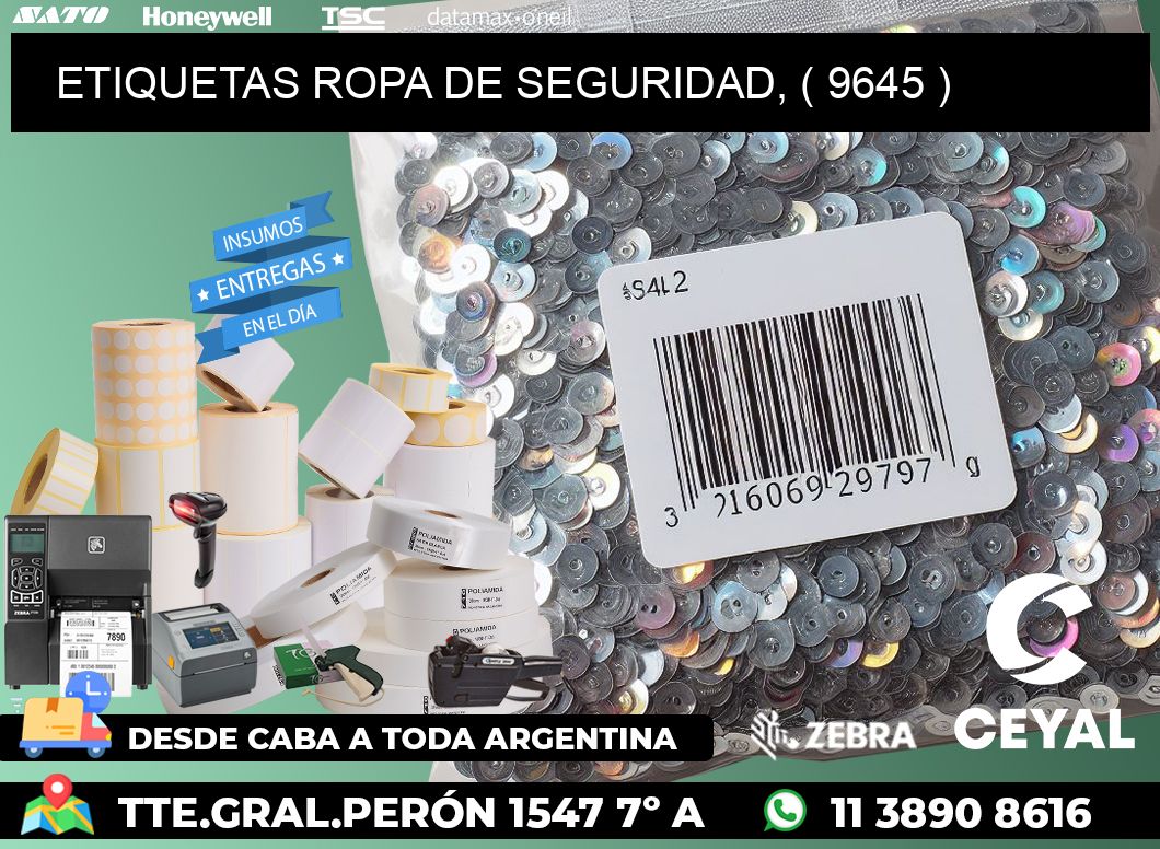 ETIQUETAS ROPA DE SEGURIDAD, ( 9645 )