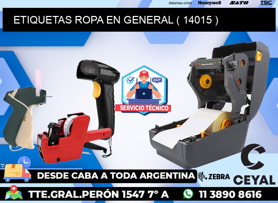 ETIQUETAS ROPA EN GENERAL ( 14015 )