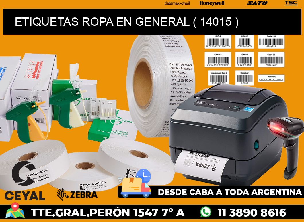 ETIQUETAS ROPA EN GENERAL ( 14015 )