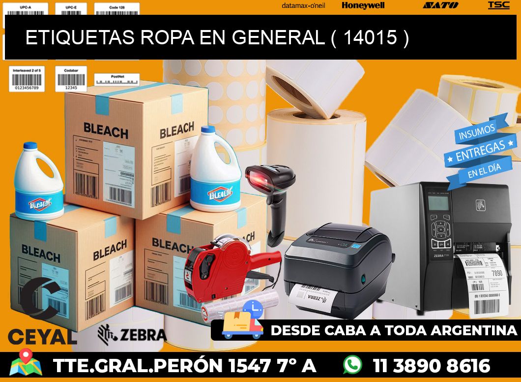 ETIQUETAS ROPA EN GENERAL ( 14015 )