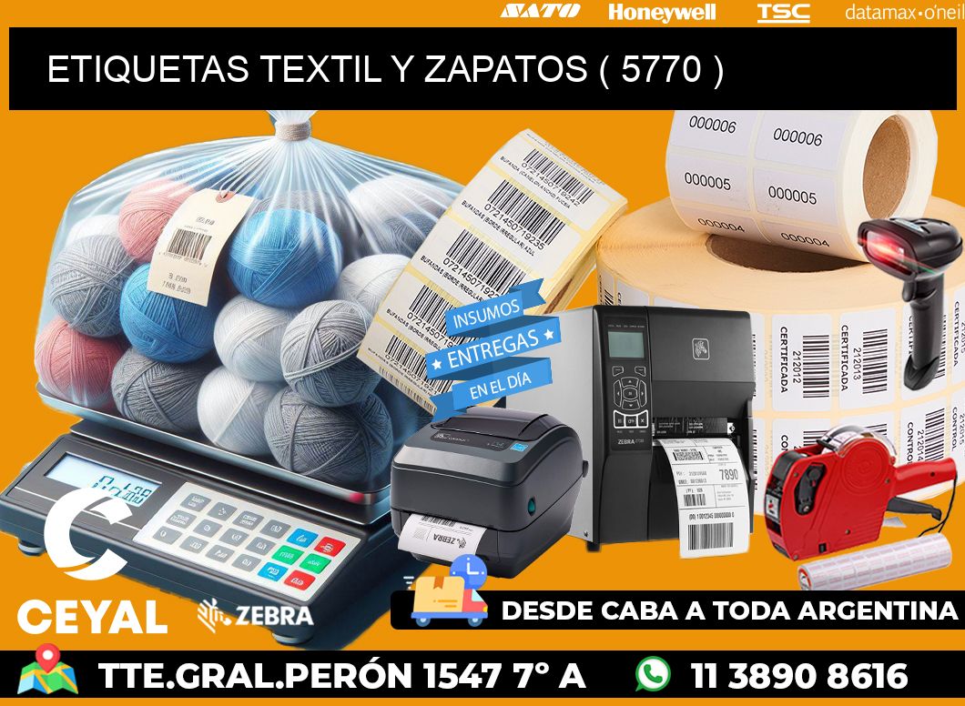 ETIQUETAS TEXTIL Y ZAPATOS ( 5770 )