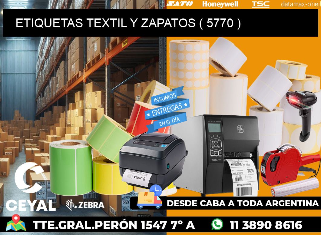 ETIQUETAS TEXTIL Y ZAPATOS ( 5770 )