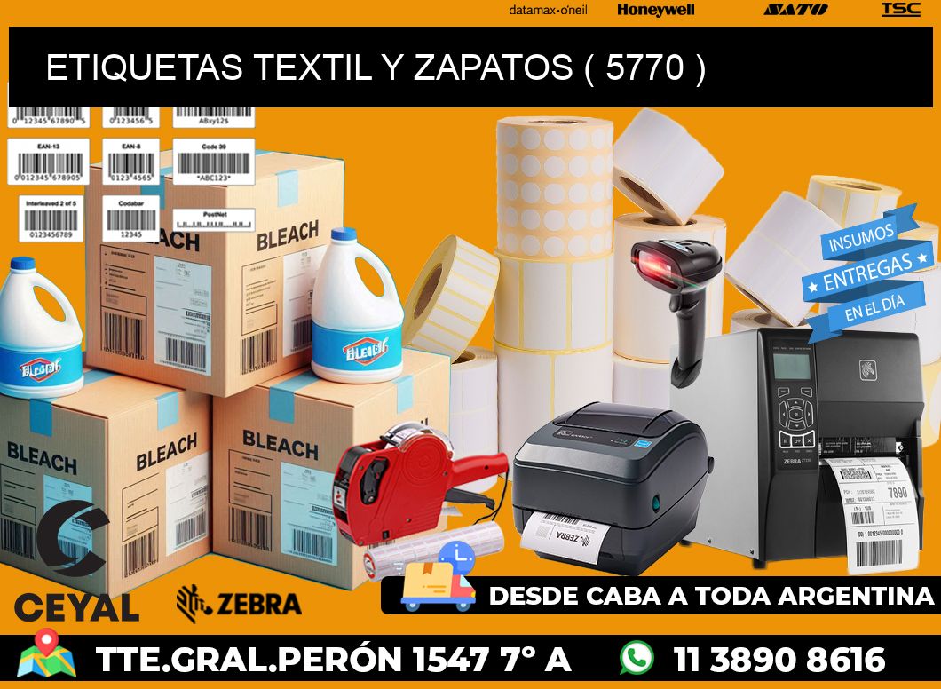 ETIQUETAS TEXTIL Y ZAPATOS ( 5770 )