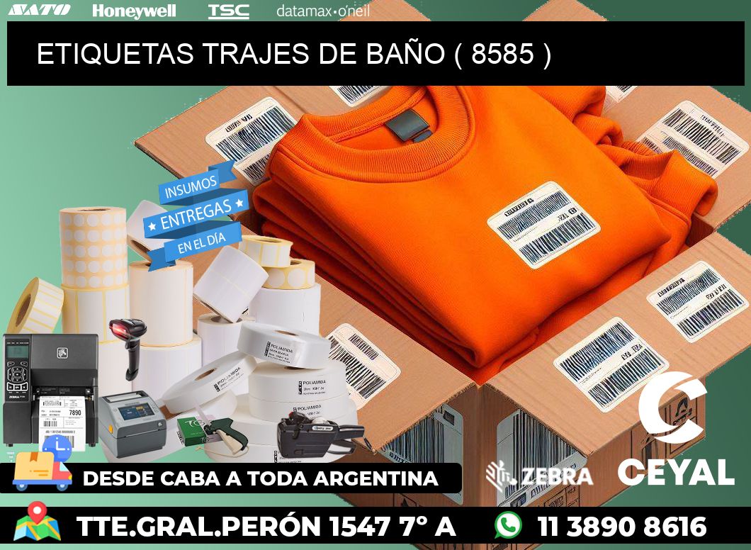 ETIQUETAS TRAJES DE BAÑO ( 8585 )