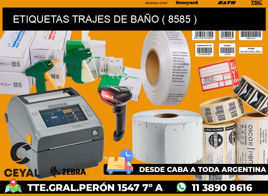 ETIQUETAS TRAJES DE BAÑO ( 8585 )