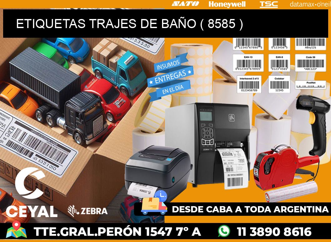 ETIQUETAS TRAJES DE BAÑO ( 8585 )