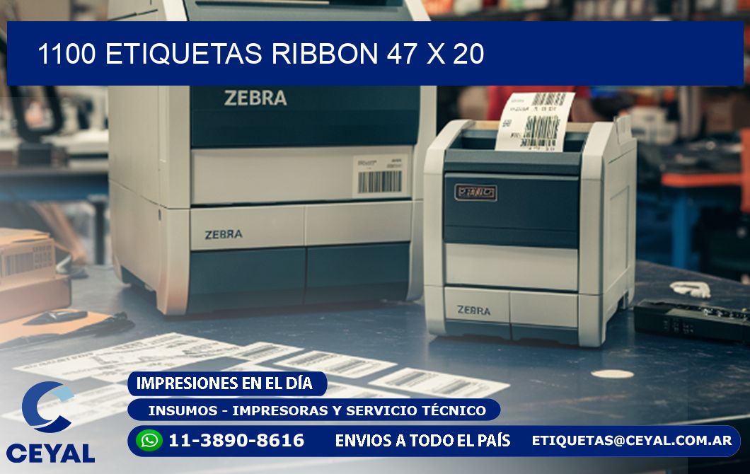 1100 ETIQUETAS RIBBON 47 x 20