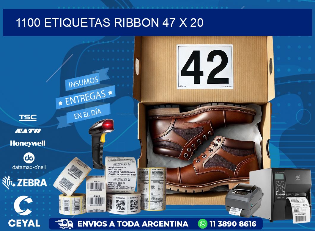 1100 ETIQUETAS RIBBON 47 x 20