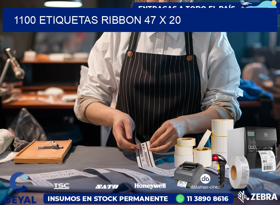 1100 ETIQUETAS RIBBON 47 x 20