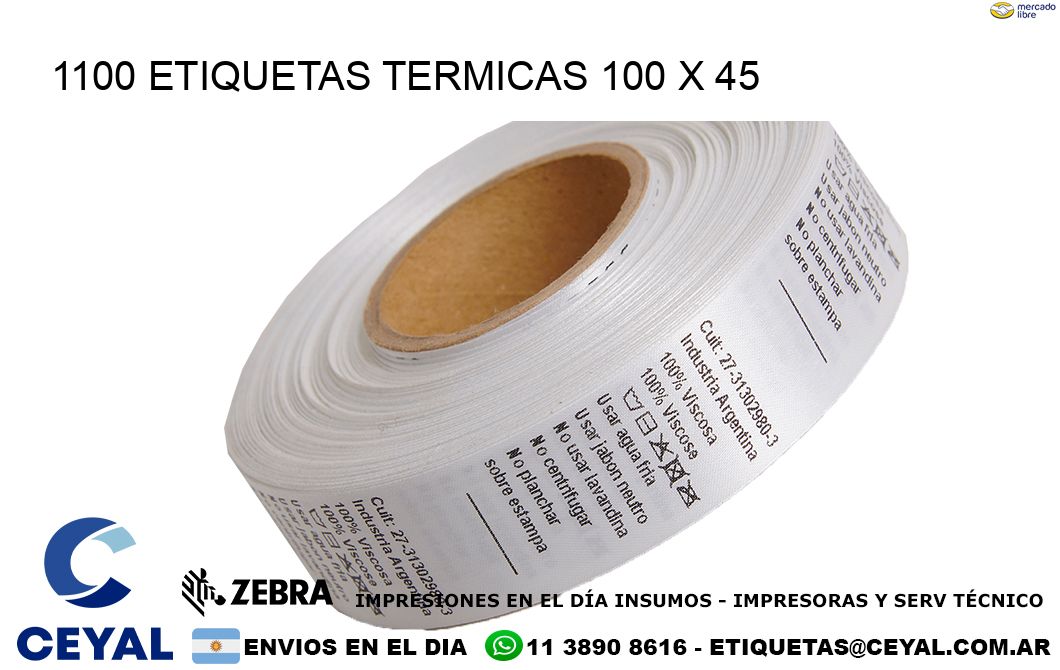 1100 ETIQUETAS TERMICAS 100 x 45