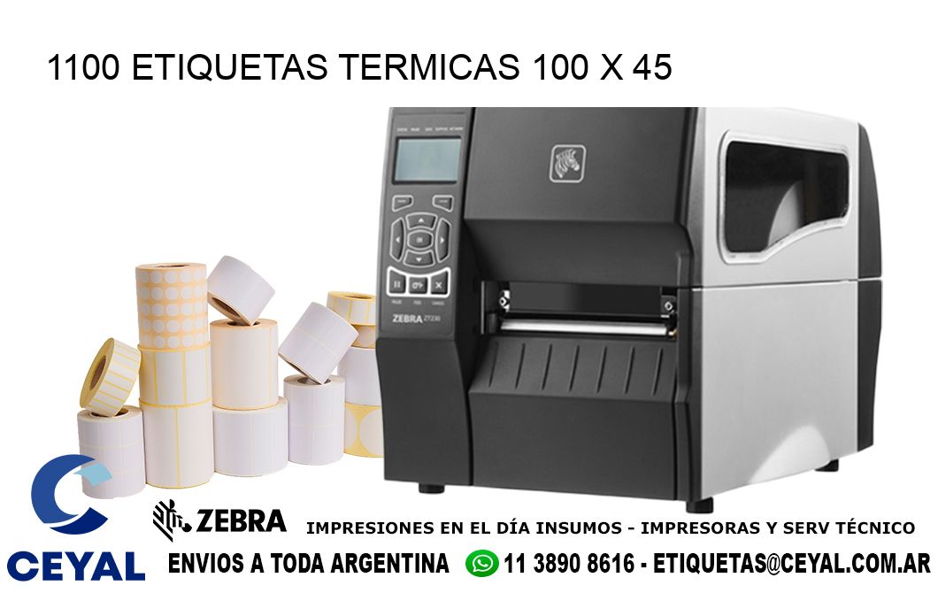 1100 ETIQUETAS TERMICAS 100 x 45