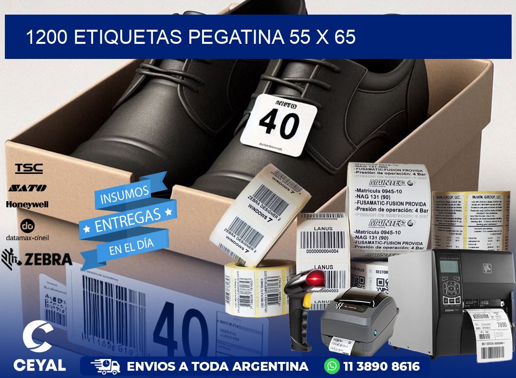 1200 ETIQUETAS PEGATINA 55 x 65