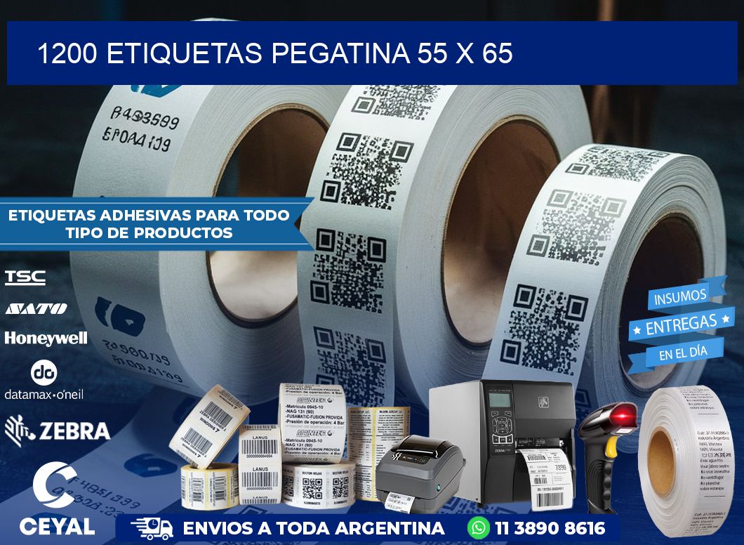 1200 ETIQUETAS PEGATINA 55 x 65